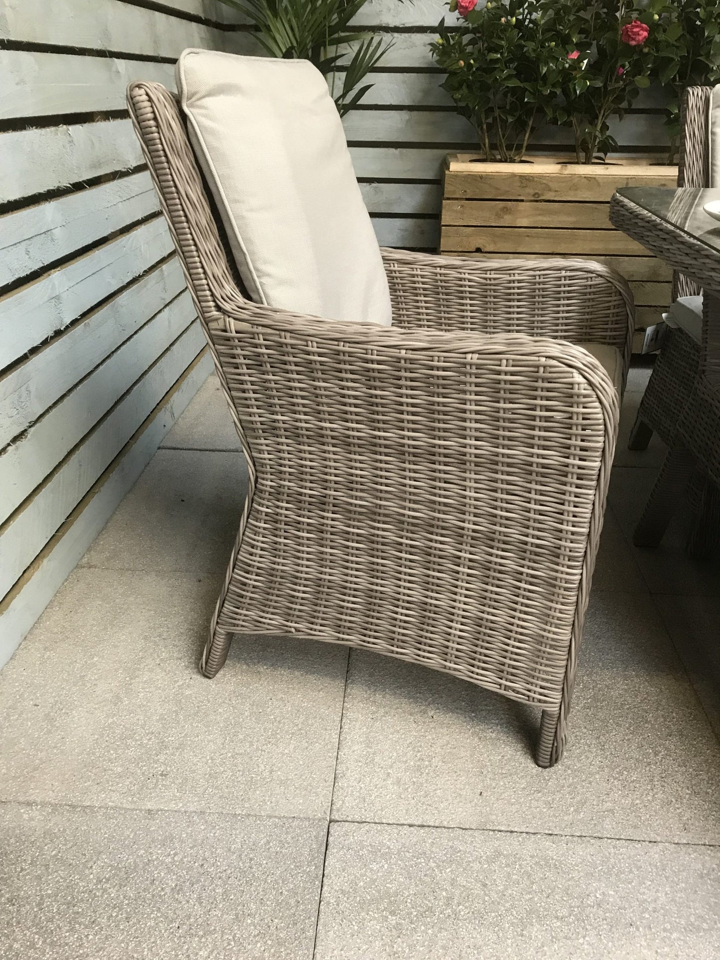 Rattan Rectangular Dining Table + 6 Chairs Set | Alexandra | Alex0205_0176_0177
