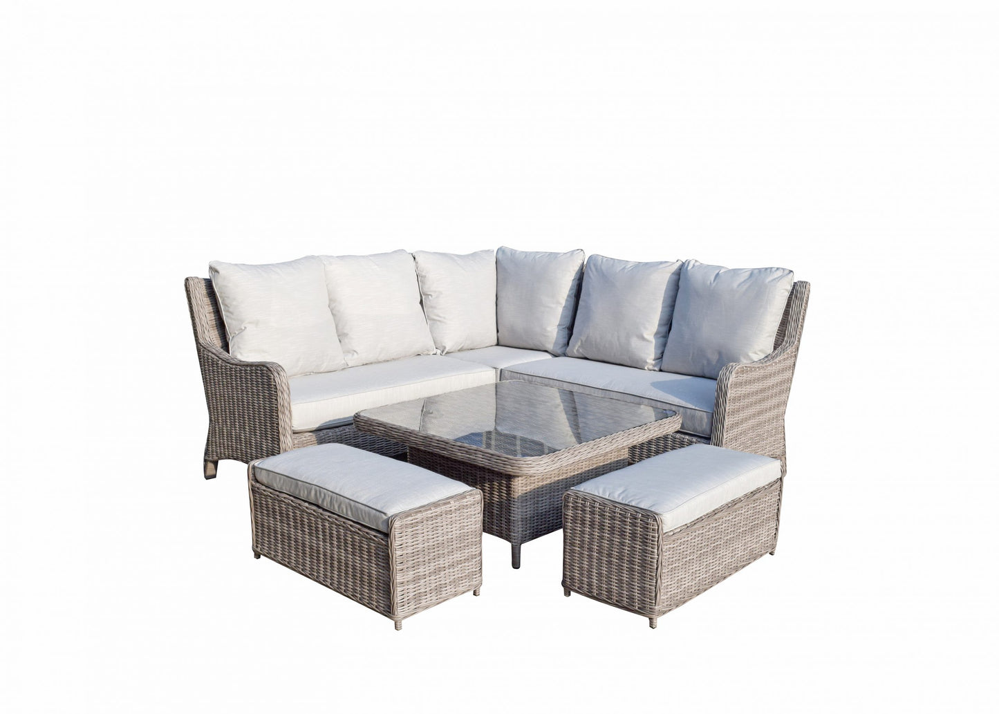 Rattan Corner Dining Sofa with Lift Table | Alexandra | Alex0315