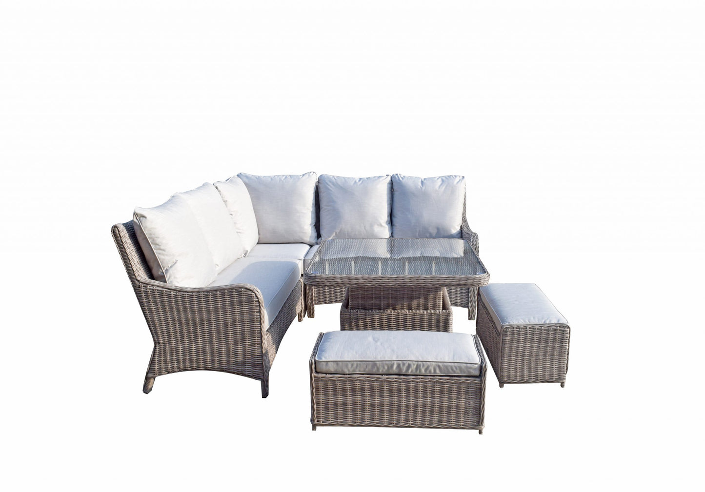 Rattan Corner Dining Sofa with Lift Table | Alexandra | Alex0315