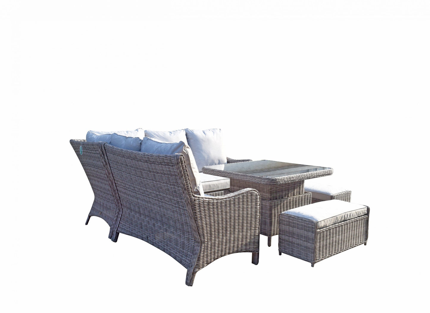 Rattan Corner Dining Sofa with Lift Table | Alexandra | Alex0315