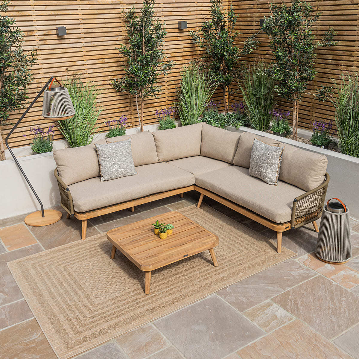 Homeflair - Bali Rope Weave Corner Sofa Set