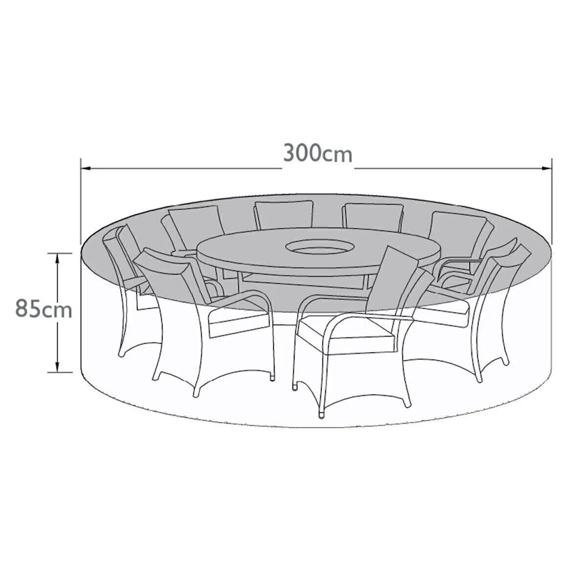 Homeflair -8 Seat Round Dining Set