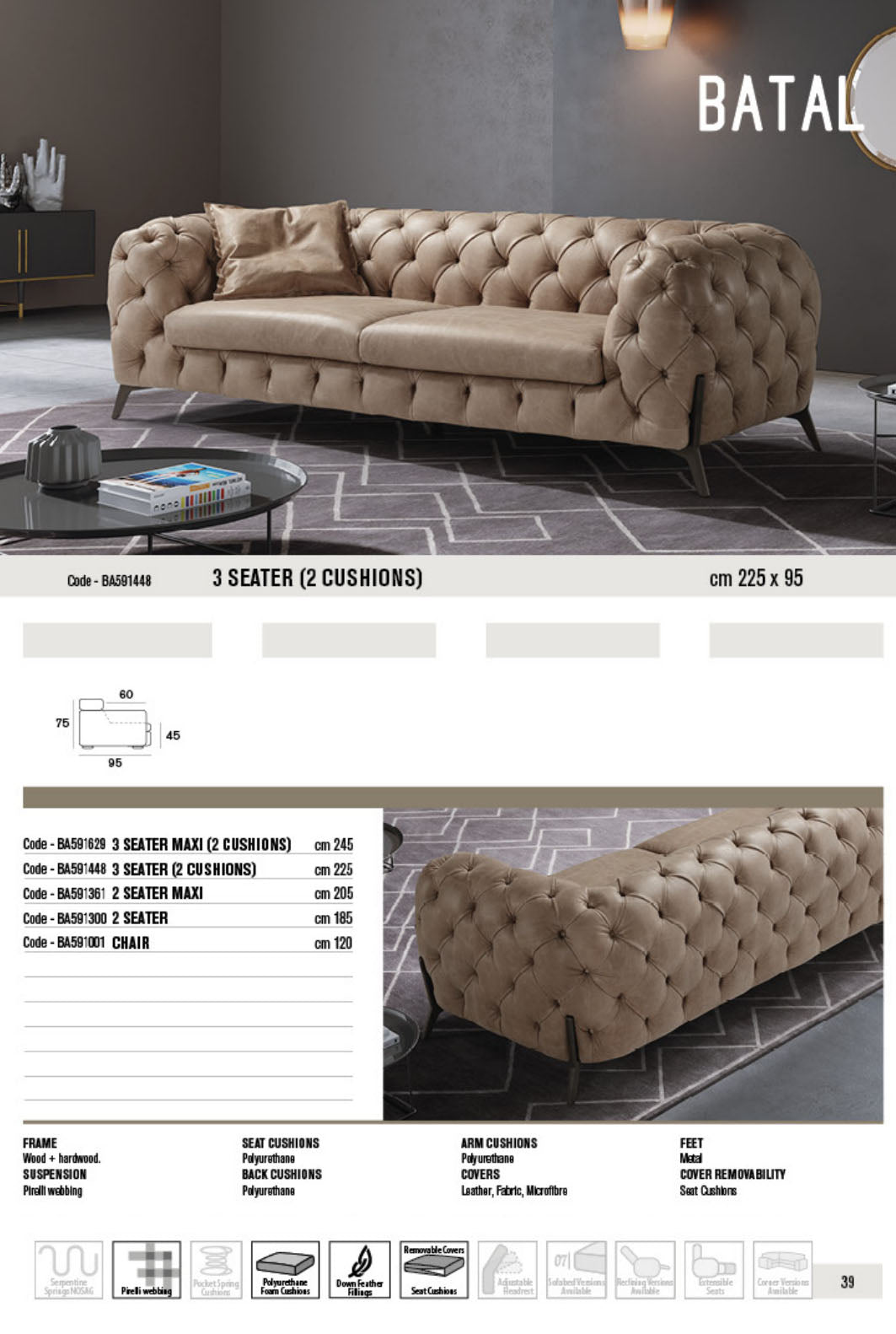 Batal Leather Sofa Collection | Newtrend Concepts Italia