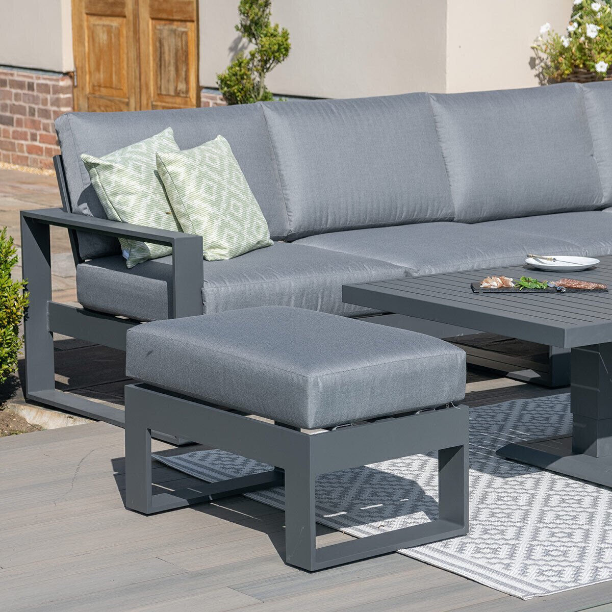 Homeflair -Amalfi Large Aluminium Corner Dining Set