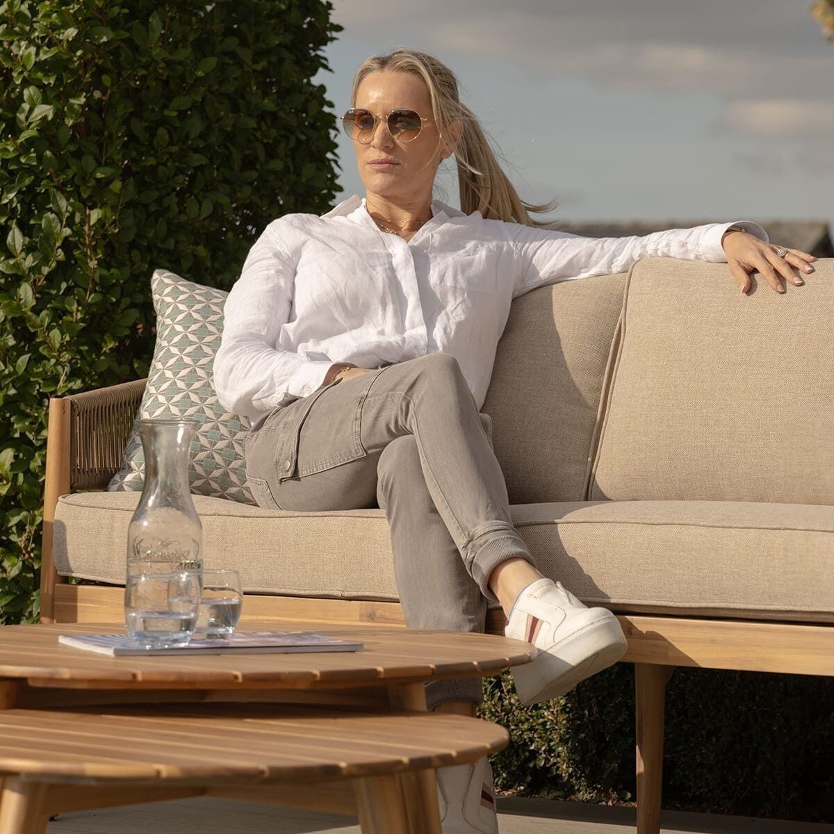 Homeflair - Porto Rope Weave 2 Seat Sofa Set