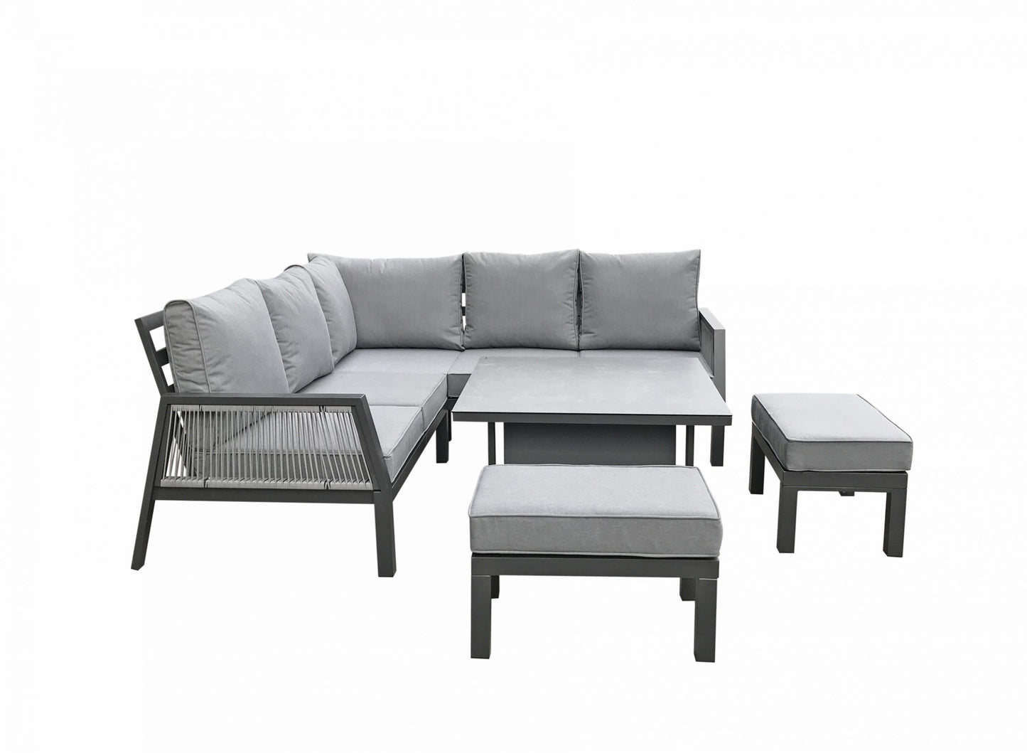 Rattan Corner sofa with 2 Benches and Lift Table | Bettina | Bett0361