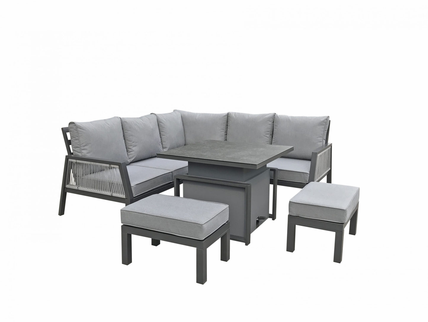 Rattan Corner sofa with 2 Benches and Lift Table | Bettina | Bett0361
