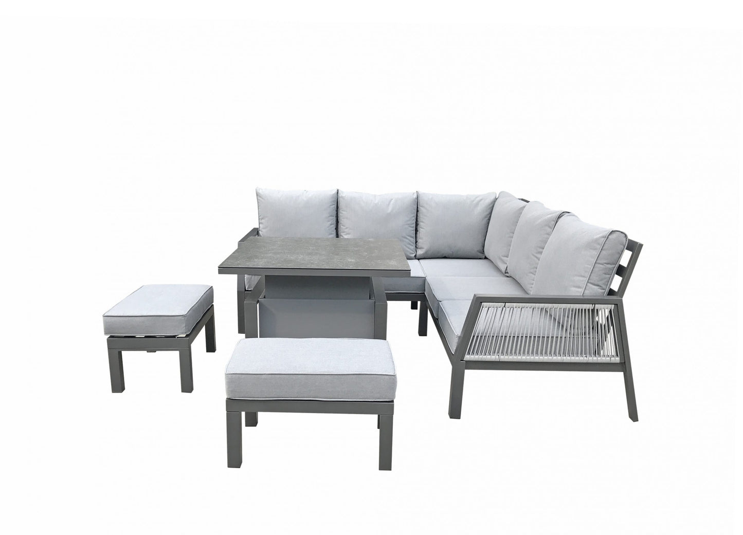 Rattan Corner sofa with 2 Benches and Lift Table | Bettina | Bett0361