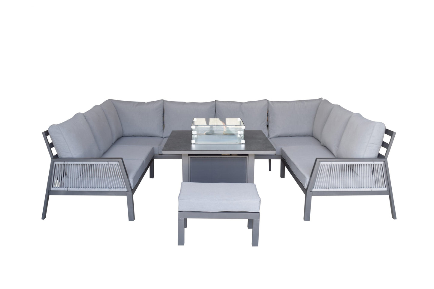 Rattan U Shape Sofa with Firepit | Bettina | Bett0411
