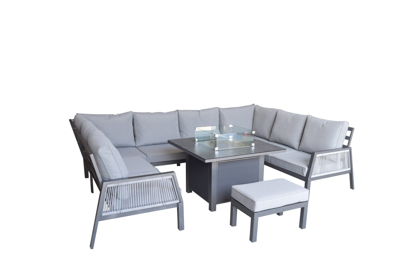 Rattan U Shape Sofa with Firepit | Bettina | Bett0411