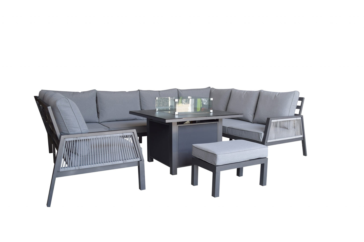 Rattan U Shape Sofa with Firepit | Bettina | Bett0411