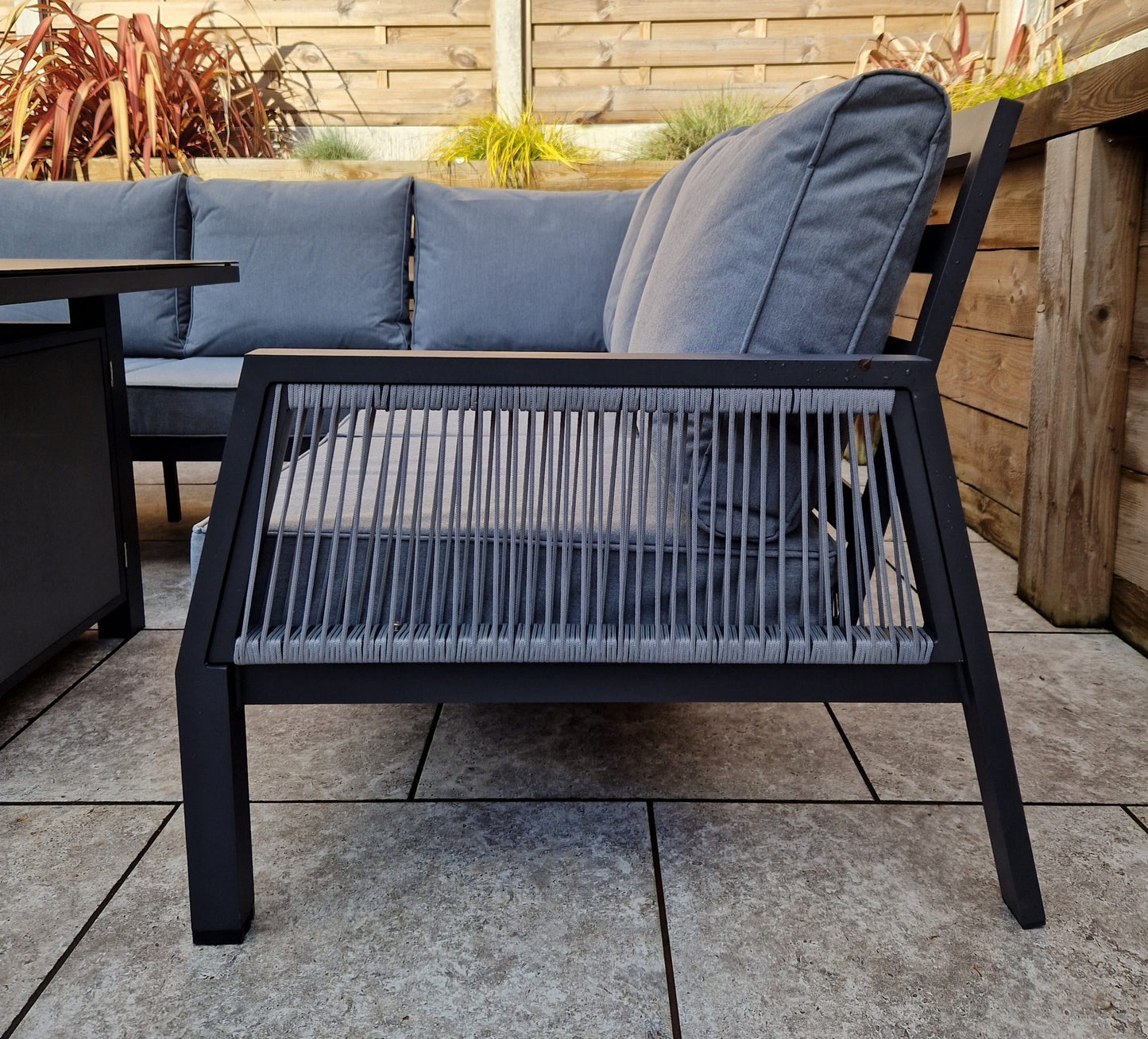 Bettina Corner Dining Set with Firepit Table | Bett0426