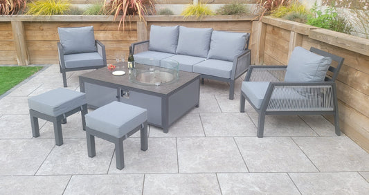 Bettina 3 Seater + 2 Armchairs with Firepit Table | Bett0427