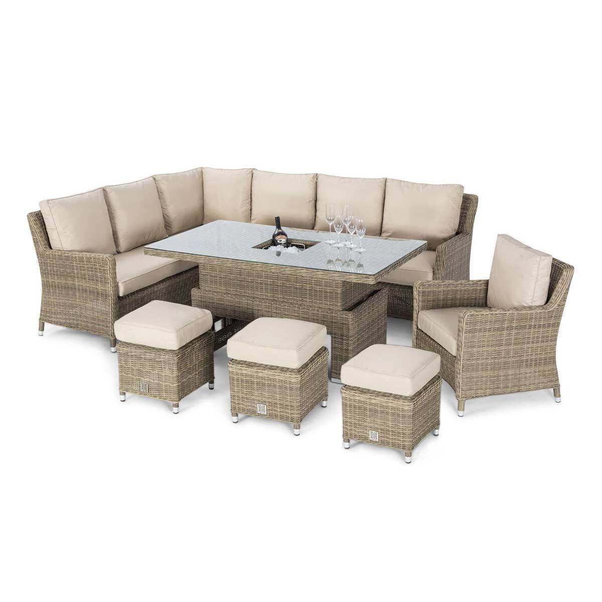 Homeflair - Winchester Corner Rattan Dining Set