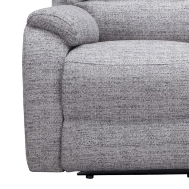 Como Electric Recliner 3 + 2 Seater Fabric Sofas in Pale Grey - Homeflair