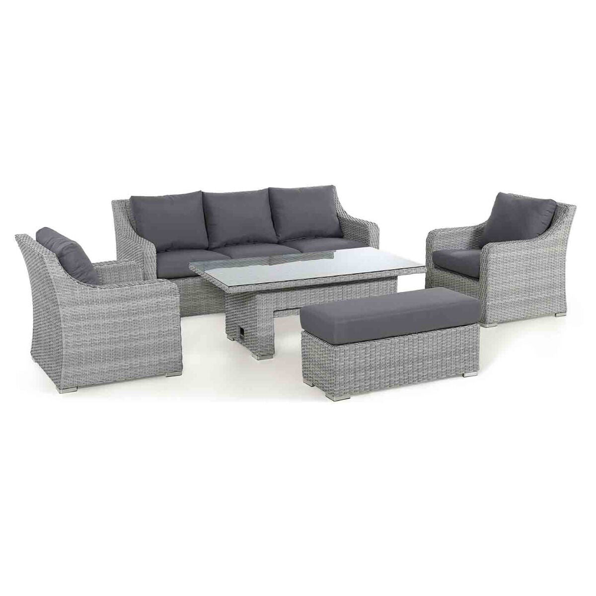 Homeflair - Ascot Rattan Sofa Dining Set
