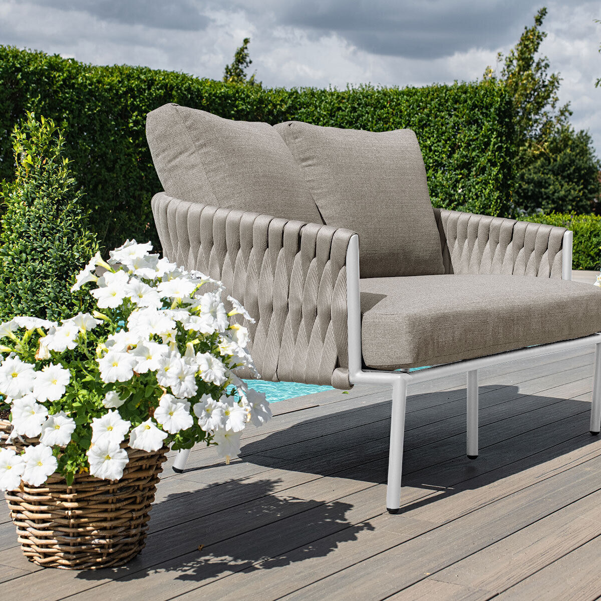 Homeflair - Marina 2 Seat Rope Weave Sofa Set