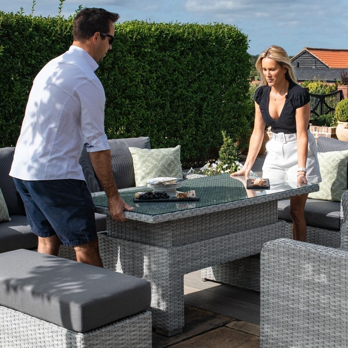 Homeflair - Ascot Rattan Sofa Dining Set