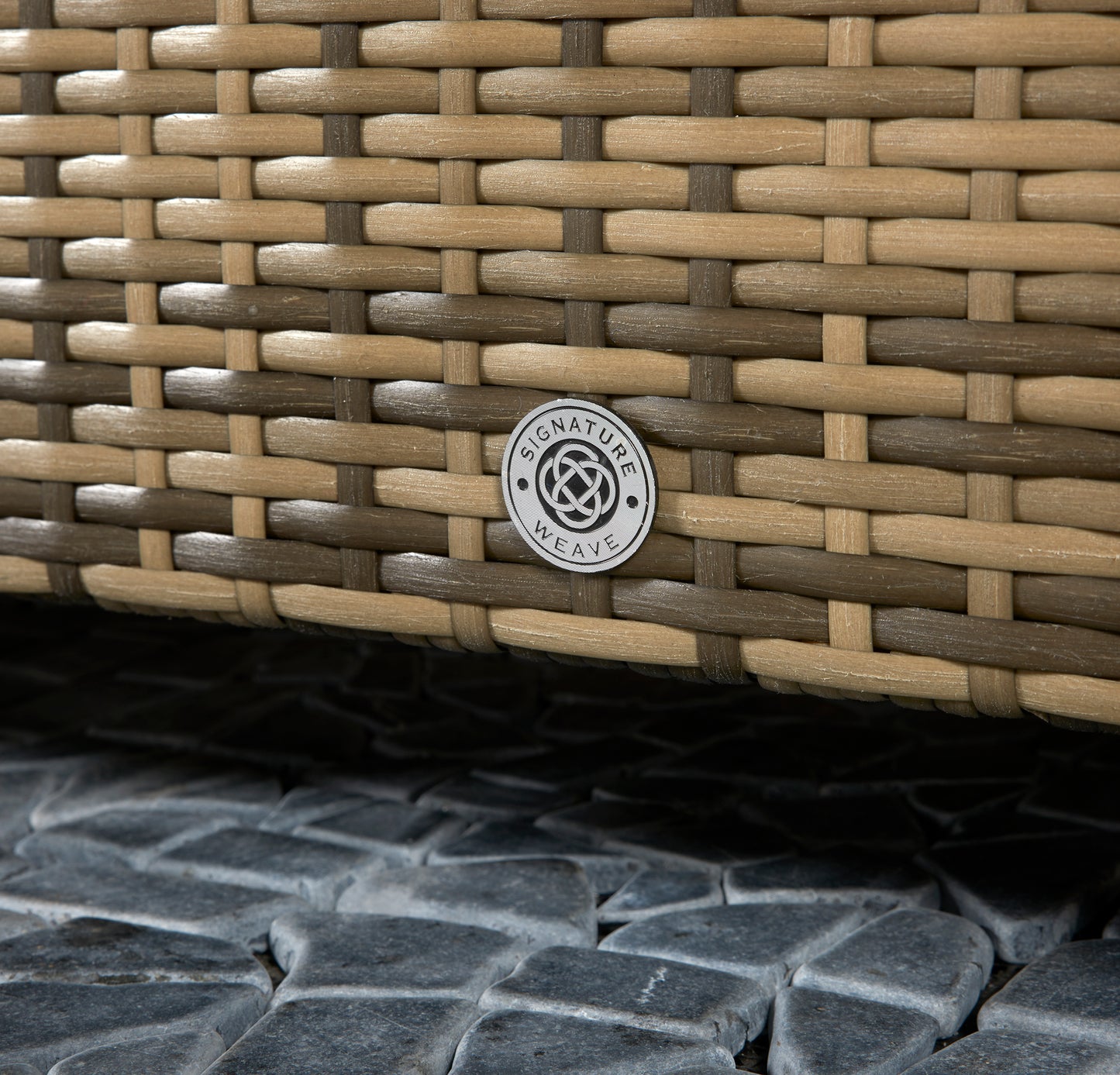 Rattan Corner Dining Sofa in 8mm Nature Flat Weave | Charlotte | Char0204