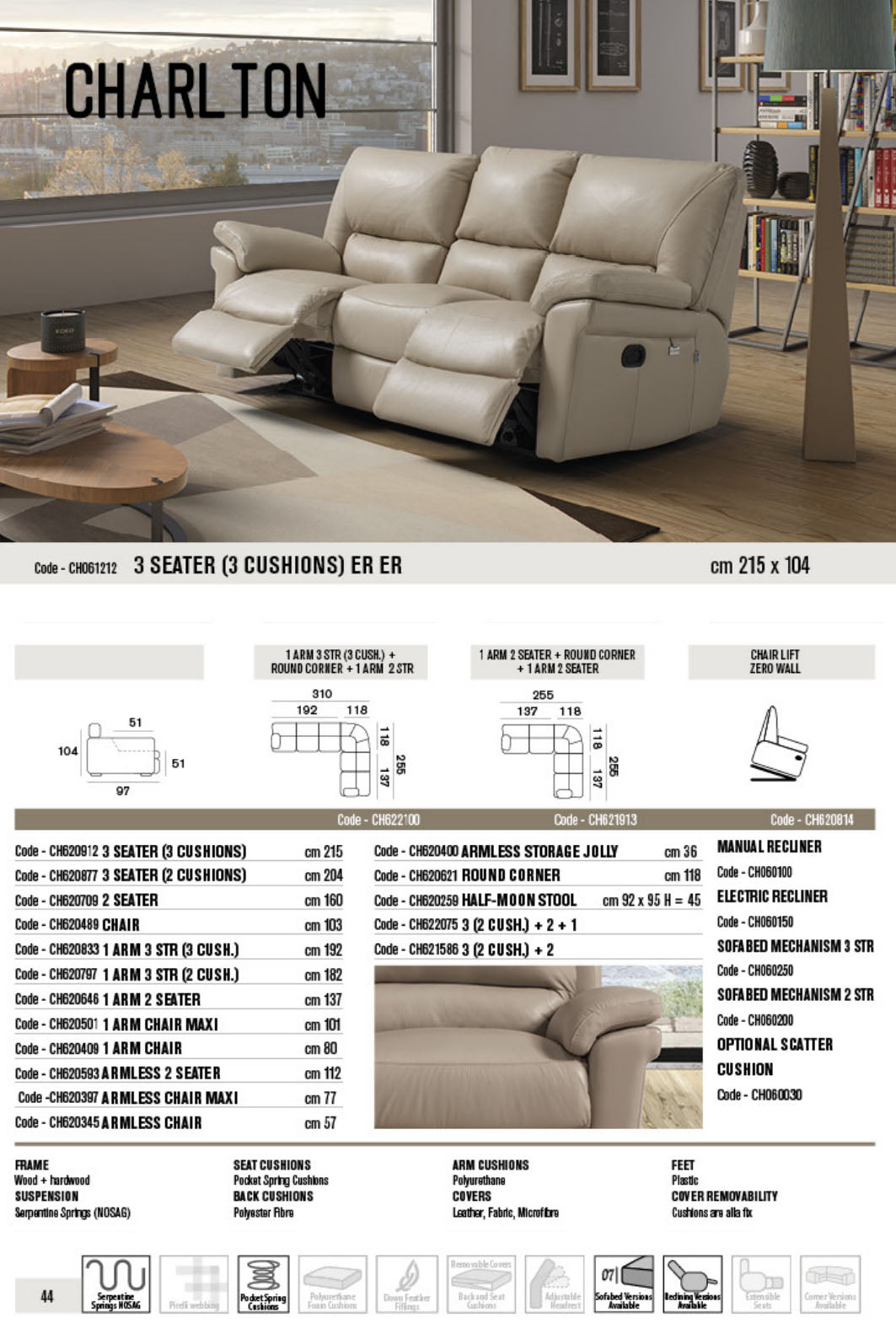 Charlton Leather Sofa Collection | Newtrend Concepts Italia