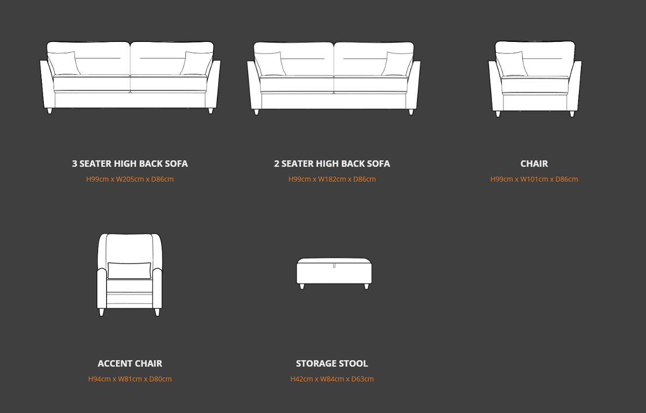 Clara Fabric Sofa Collection | Lebus Upholstery