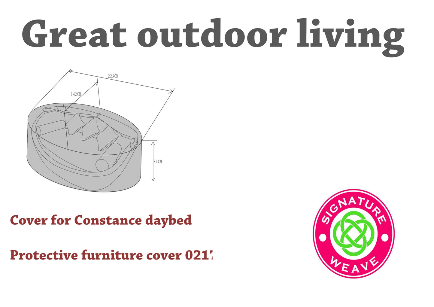 Rattan Protective Cover for Constance/Lily Daybed | Cove0217