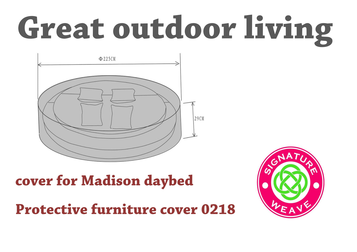 Rattan Protective Cover for Madison Daybed | Cove0218