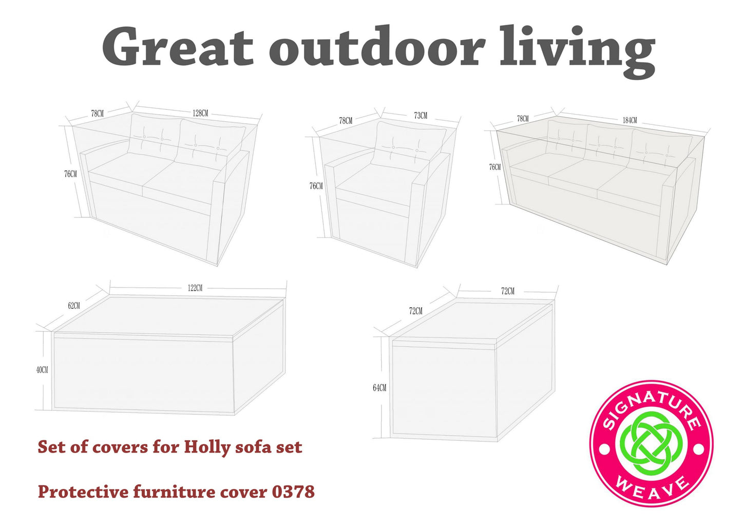 Rattan Protective Covers for Holly Sofa Set | Cove0378