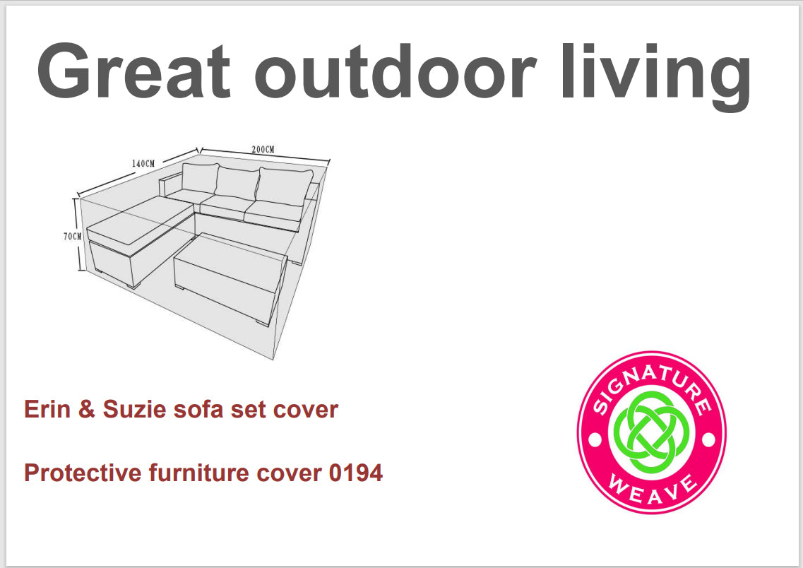 Rattan Protective Cover for Suzie 200 x 140 x 70cm | Cove0194