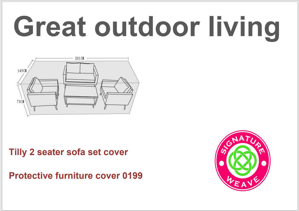 Rattan Protective Cover to fit Tilly Set 201 x 149 x 73cm | Cove0199