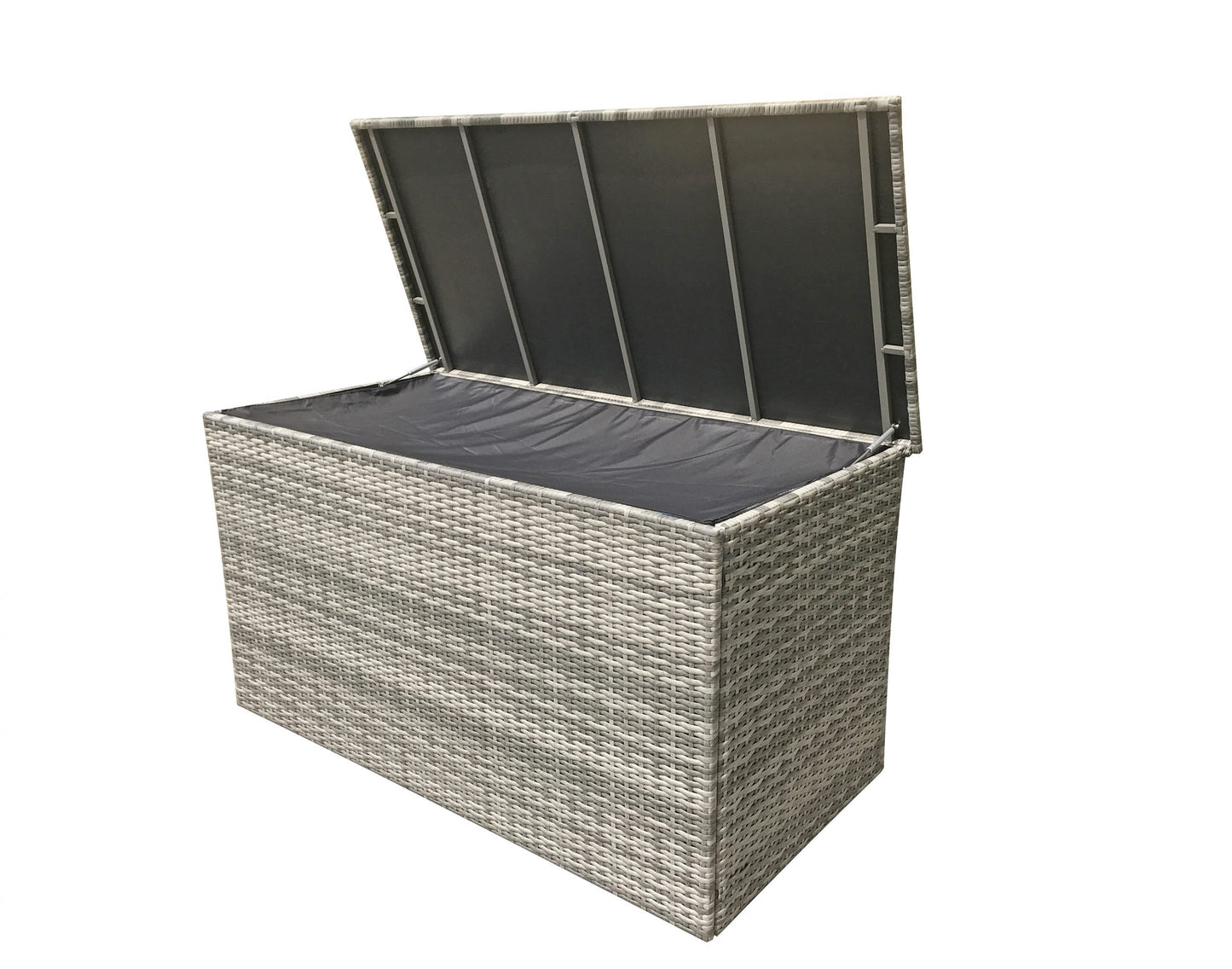 Rattan Large Cushion Box in 12mm Half Round Grey Weave | Cush0280