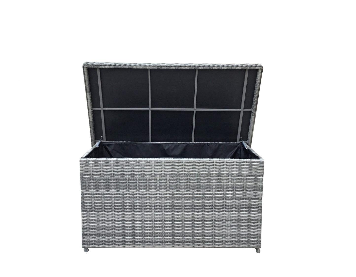 Rattan Large Cushion Box in 12mm Half Round Grey Weave | Cush0280