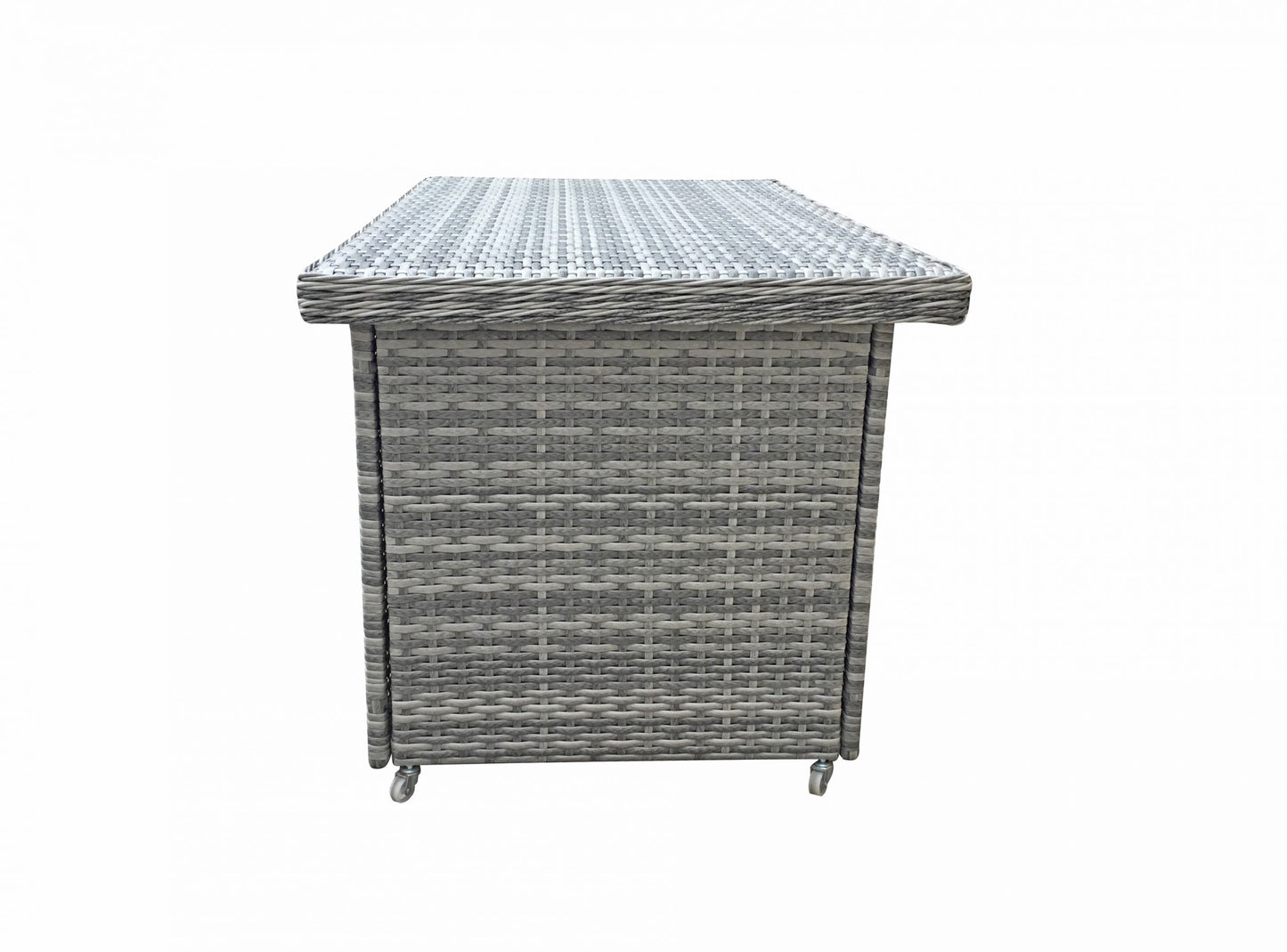 Rattan Large Cushion Box in 12mm Half Round Grey Weave | Cush0280