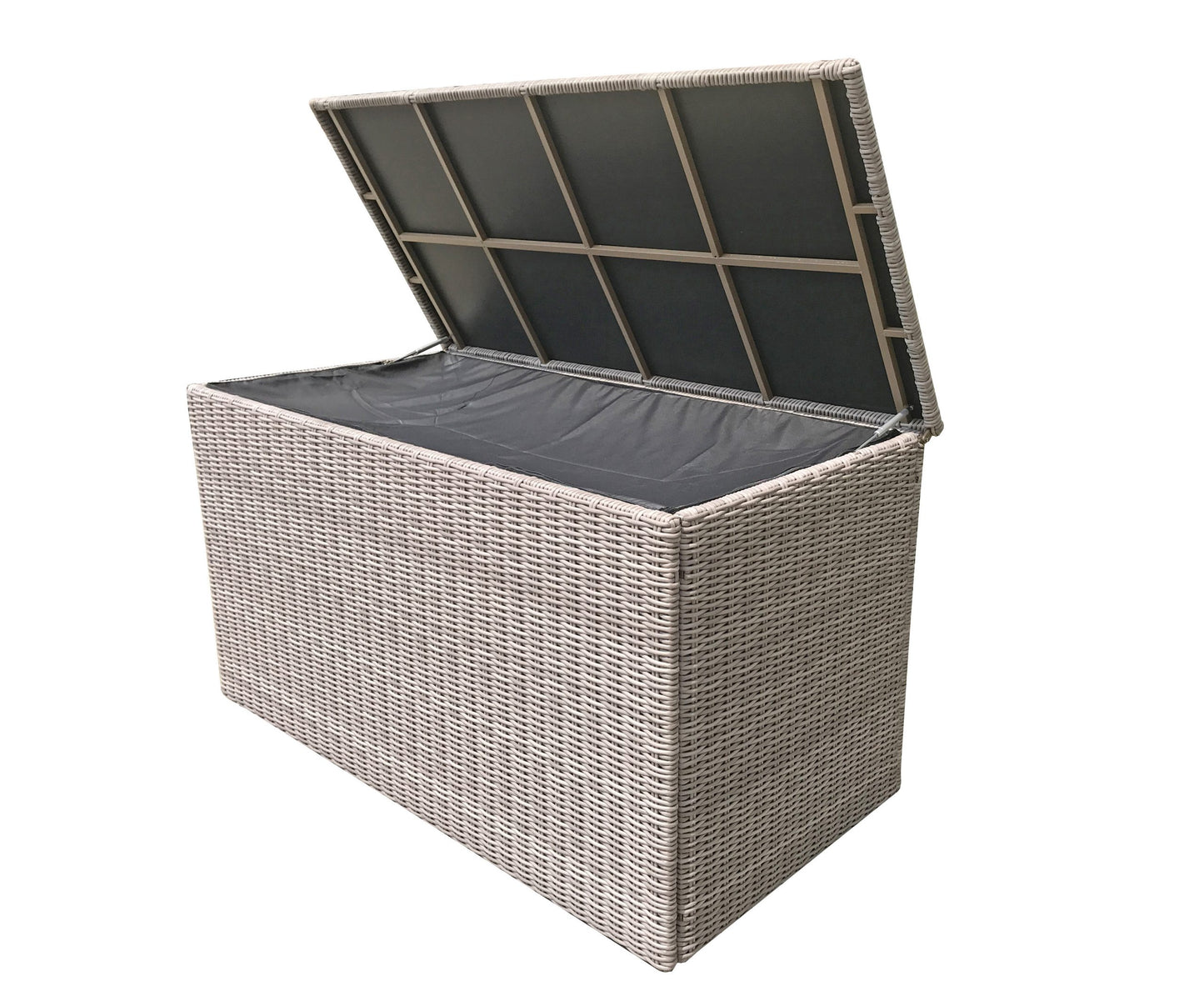 Rattan Large Cushion Box in 8mm Half Round Grey Weave | Cush0281