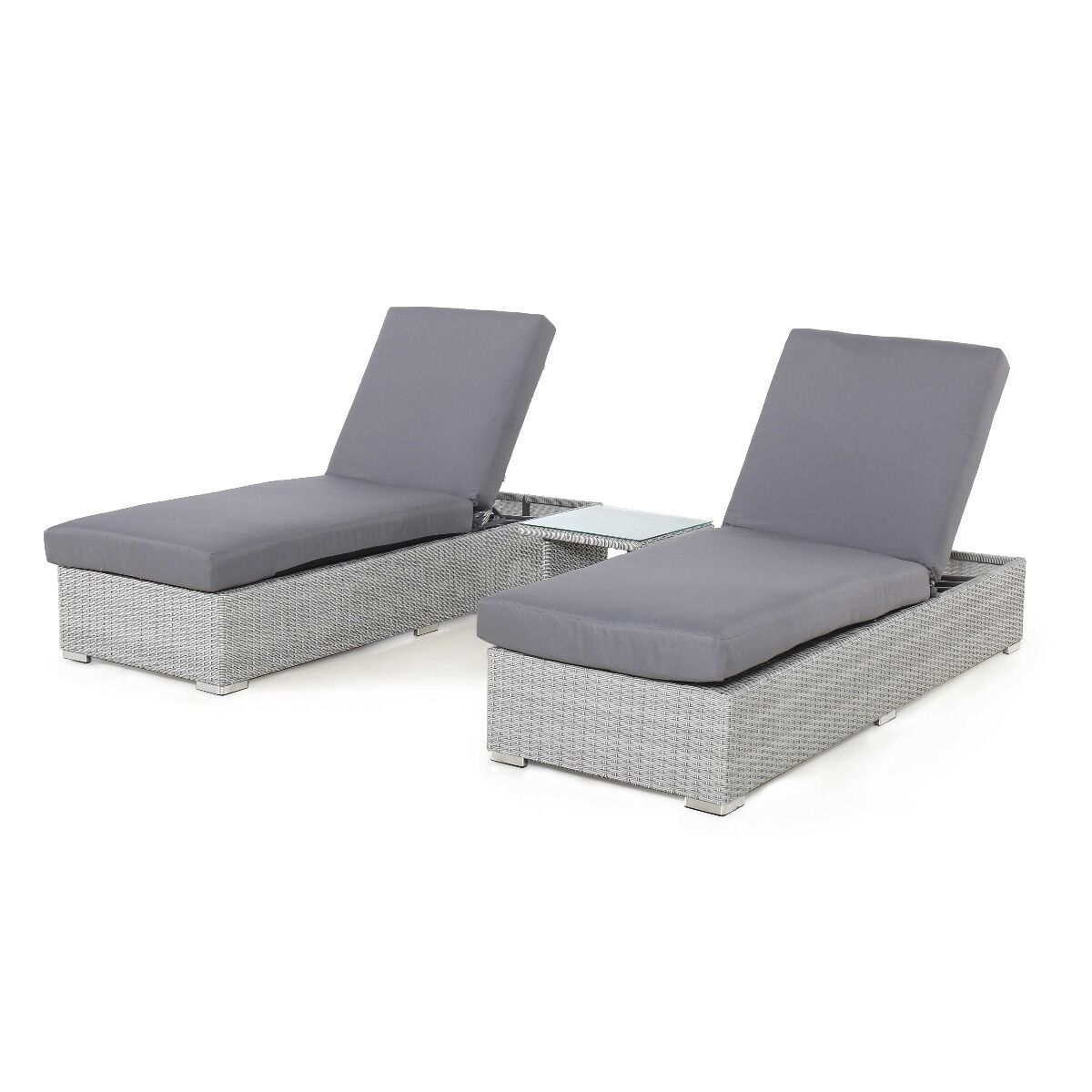 Homeflair - Ascot Rattan Sun Lounger Set
