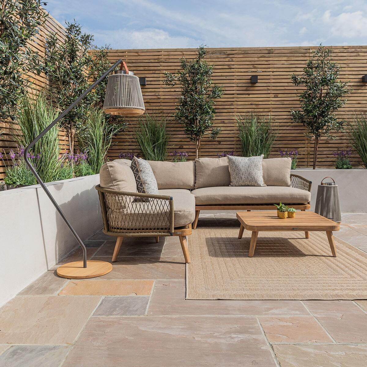 Homeflair - Bali Rope Weave Corner Sofa Set