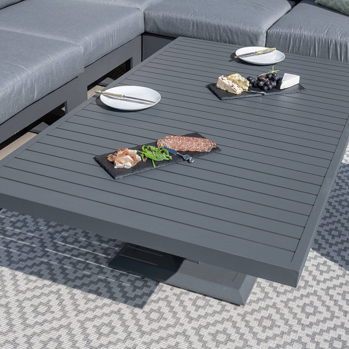 Homeflair -Amalfi Large Aluminium Corner Dining Set