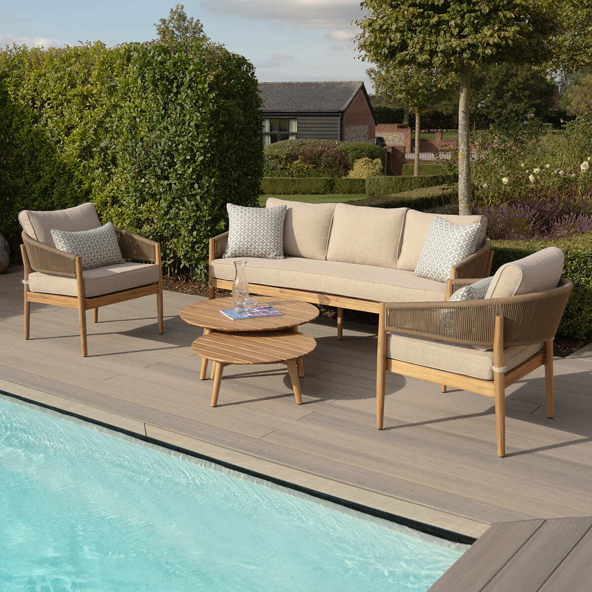Homeflair - Porto Rope Weave 2 Seat Sofa Set