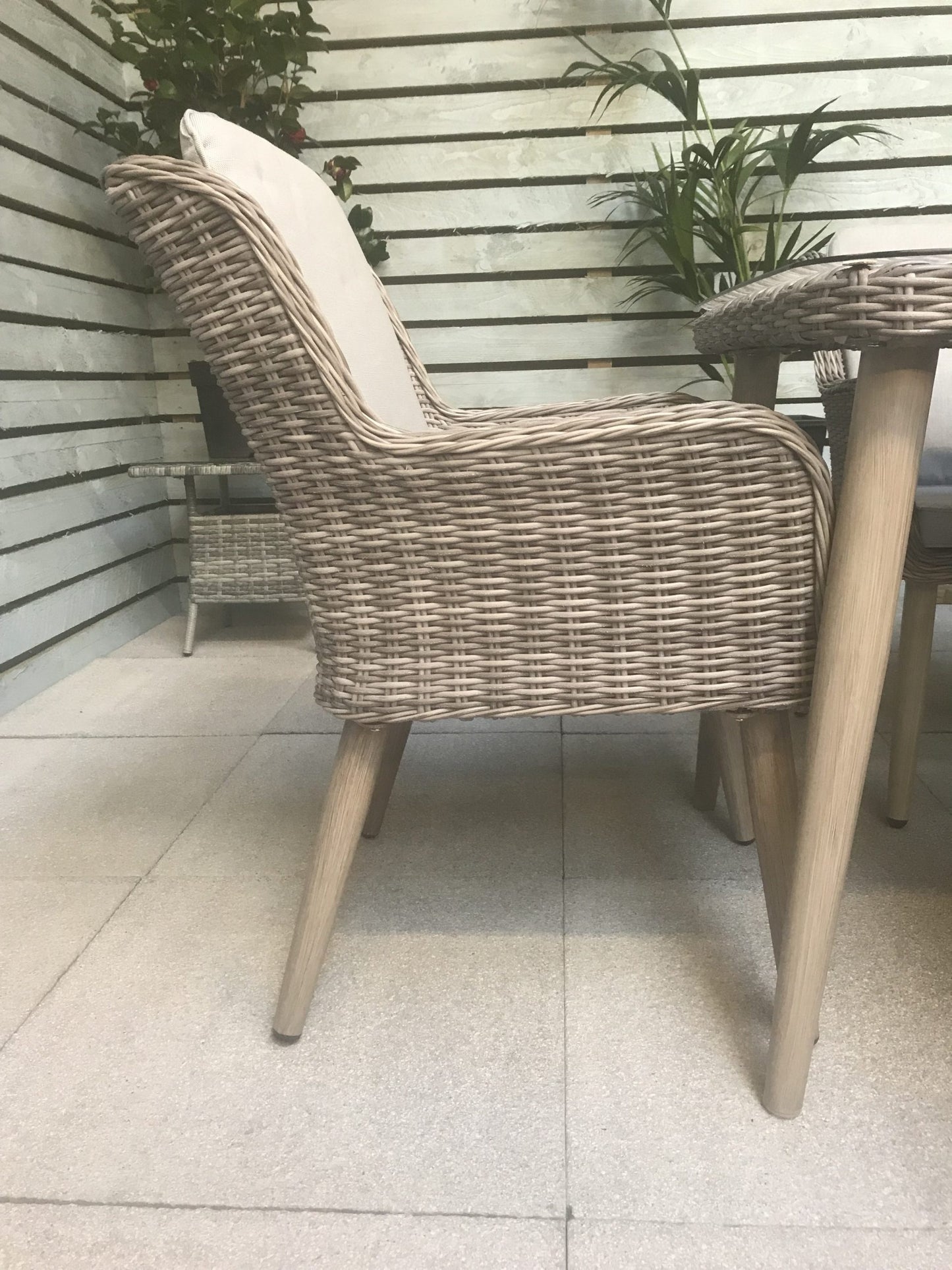 Rattan Rectangular Dining Table + 6 Chairs Set | Danielle | Dani0189