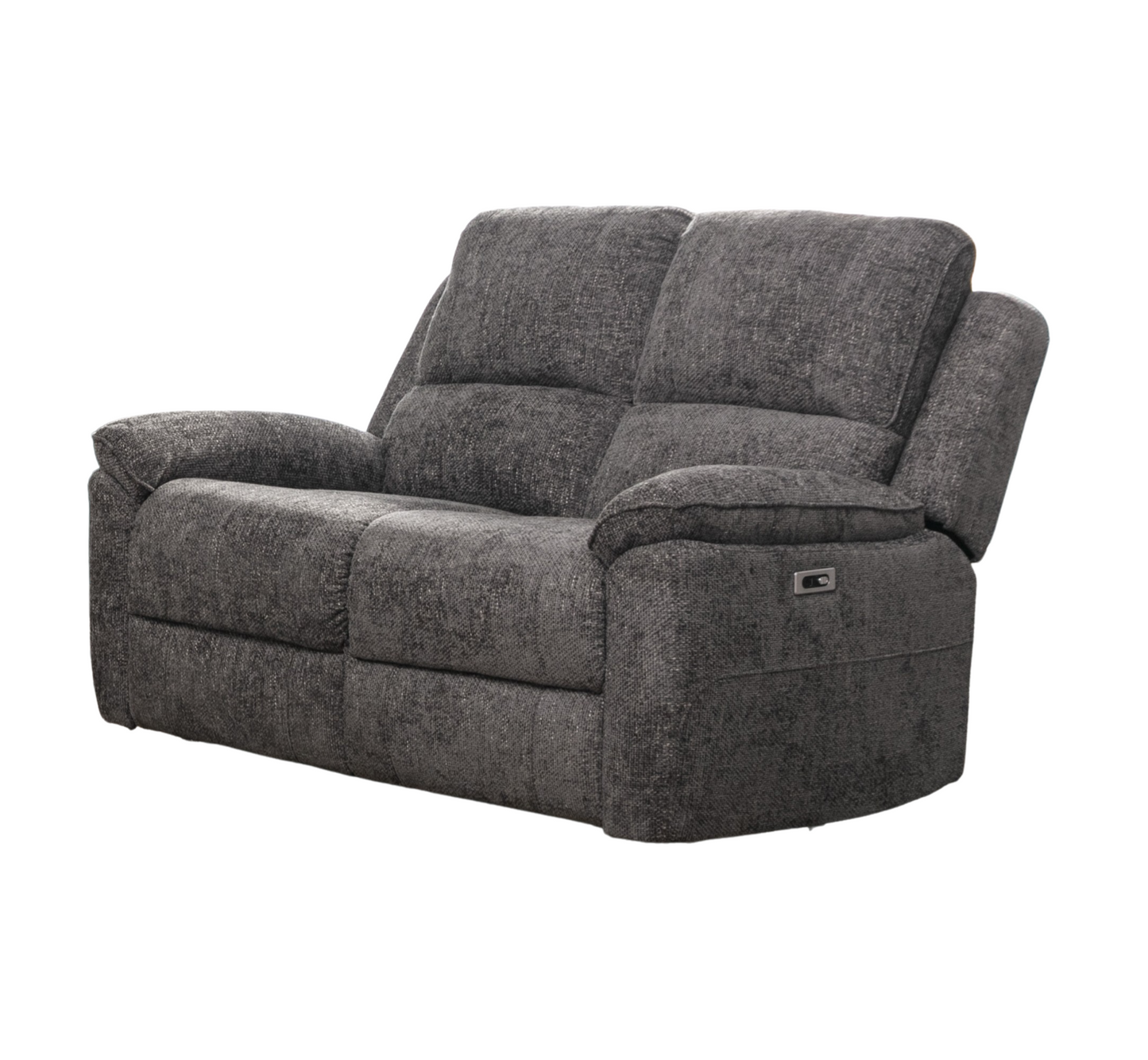 Danielle Fabric Electric Recliner 3 + 2 Seaters in Ash Grey with Charging Ports - Homeflair