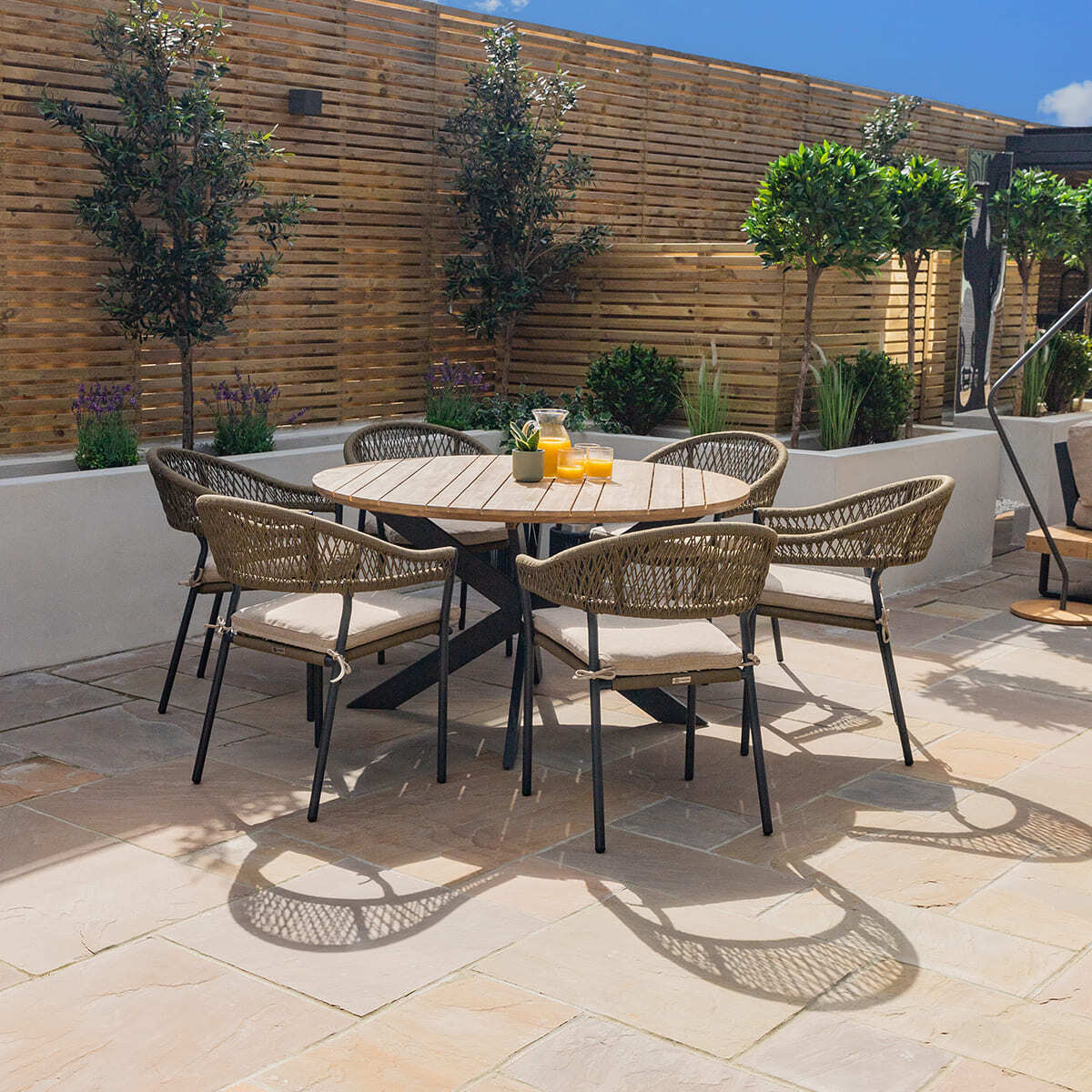 Homeflair - Bali Rope Weave Dining Set