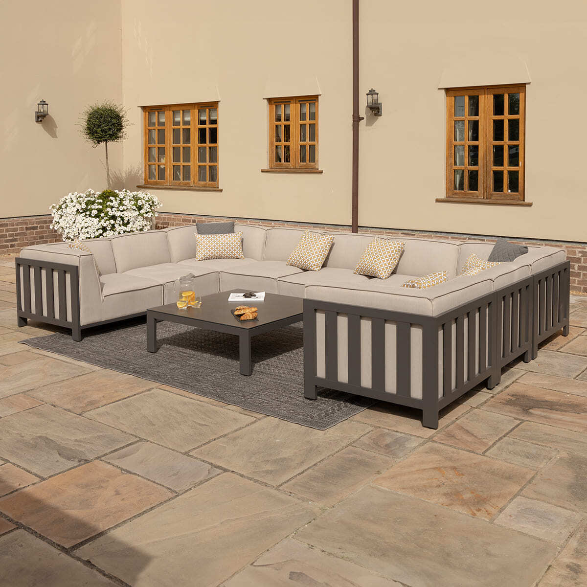 Homeflair - Outdoor Fabric Ibiza U Shape Sofa Set