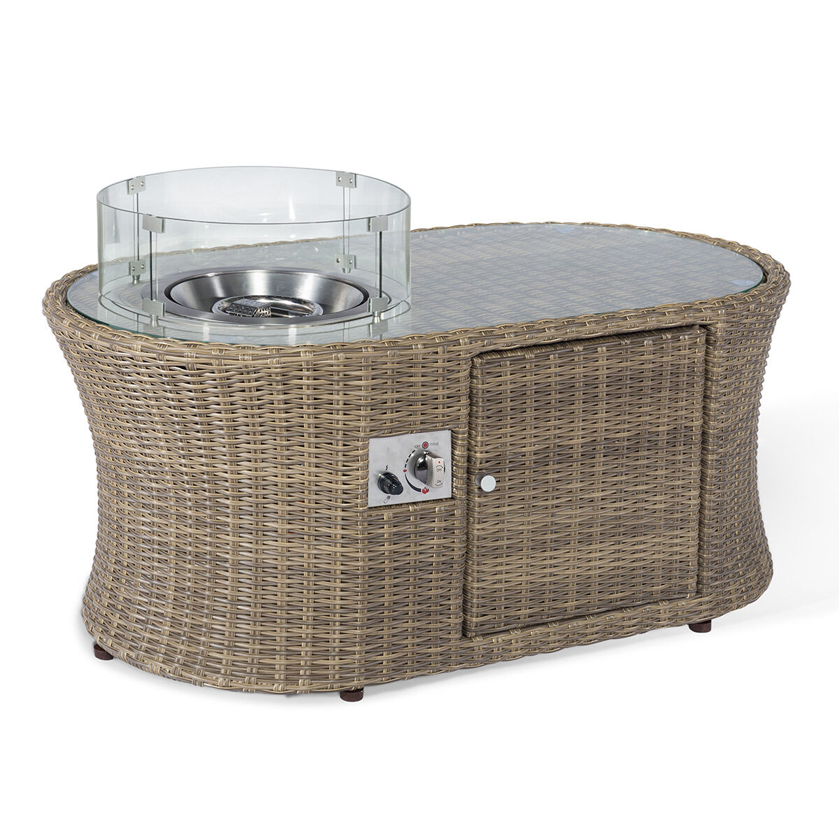 Homeflair - Winchester Oval Fire Pit Coffee Table