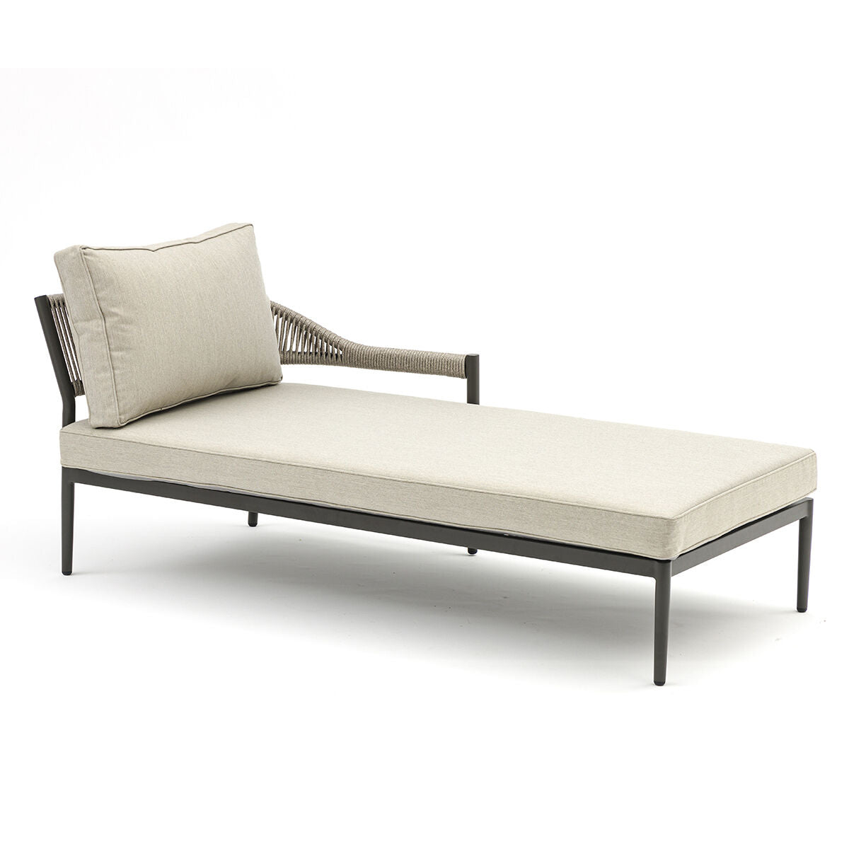 Homeflair - Roma Rope Weave Sunlounger Set