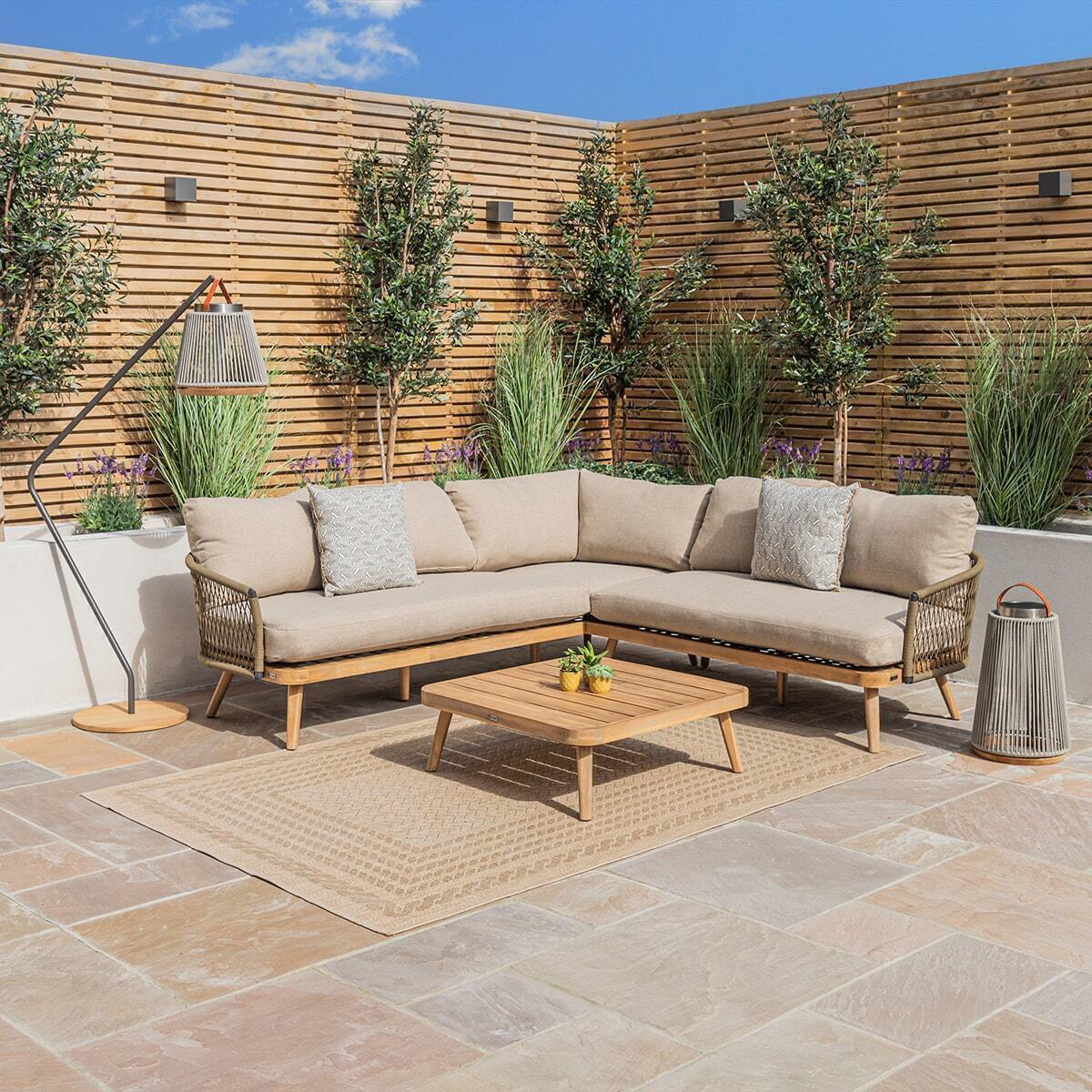 Homeflair - Bali Rope Weave Corner Sofa Set