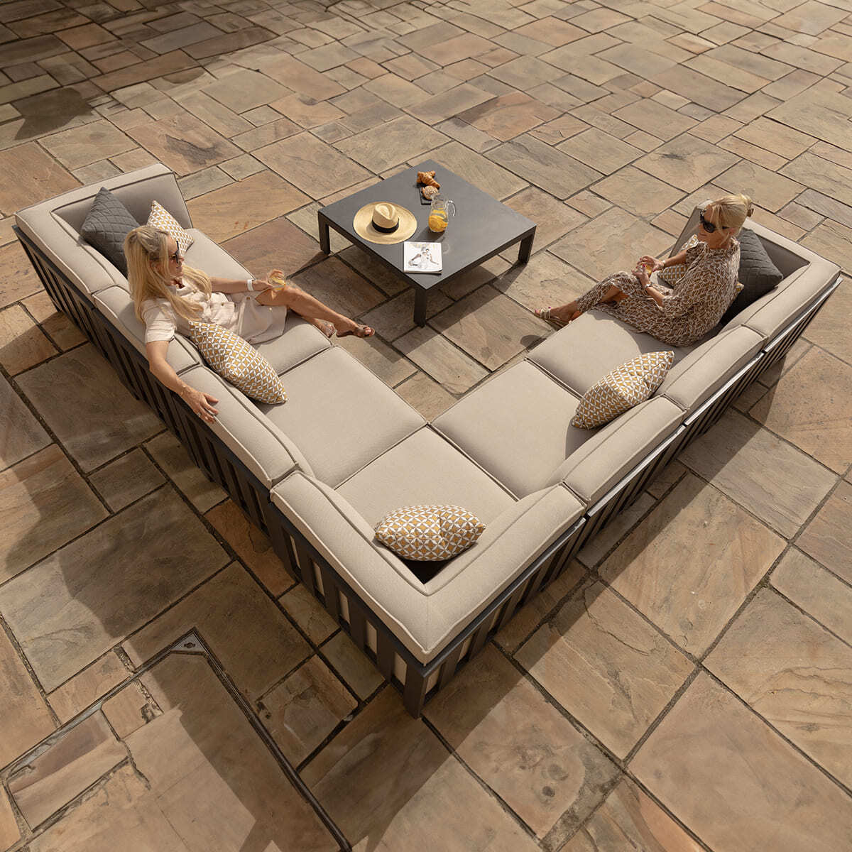 Homeflair - Outdoor Fabric Ibiza Large Corner Sofa Set