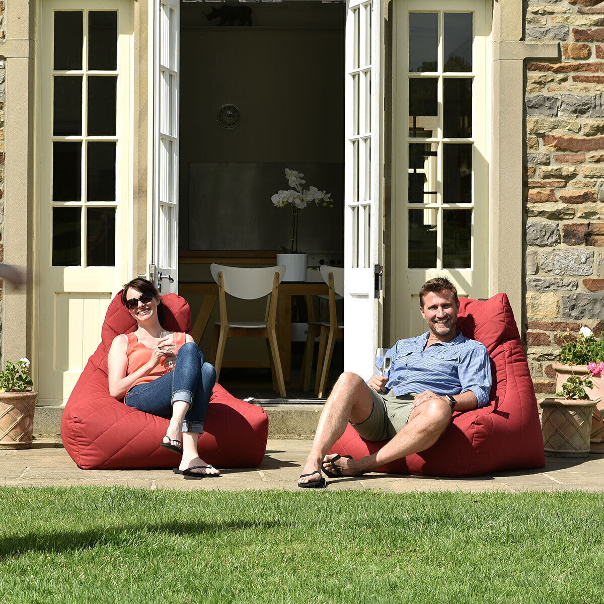 Homeflair - Outdoor Mighty Bean Bag - Red