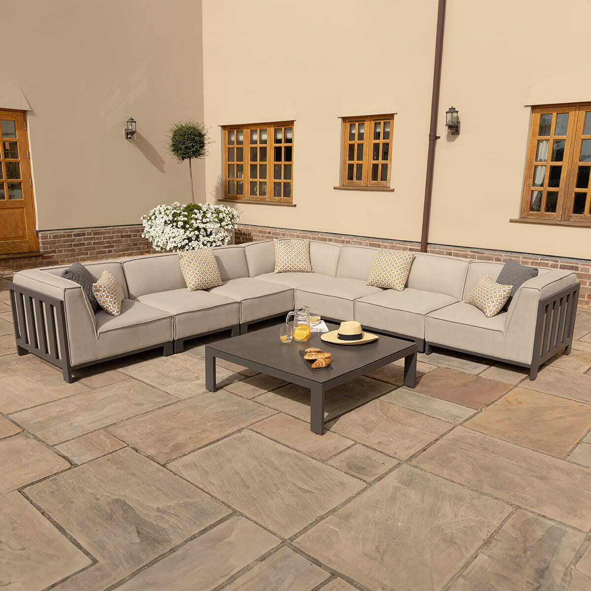 Homeflair - Outdoor Fabric Ibiza Large Corner Sofa Set