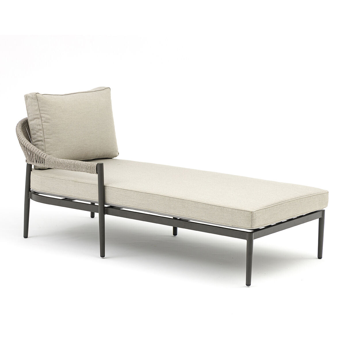 Homeflair - Roma Rope Weave Sunlounger Set