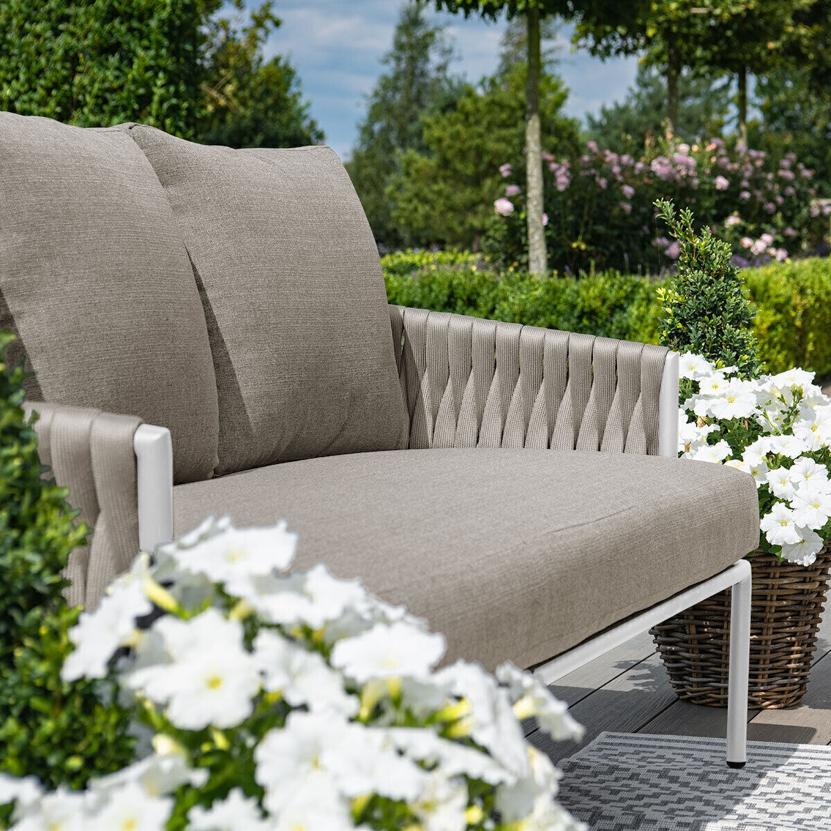 Homeflair - Marina 2 Seat Rope Weave Sofa Set